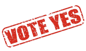 Vote Yes stamped image